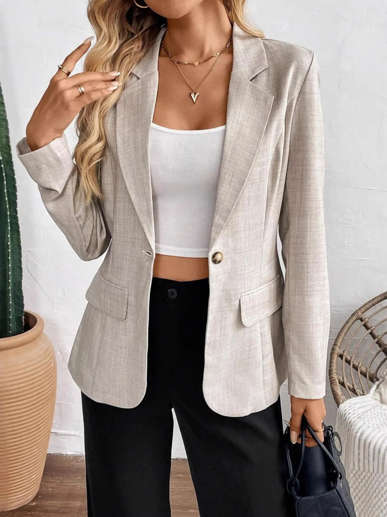 women's light gray blazer