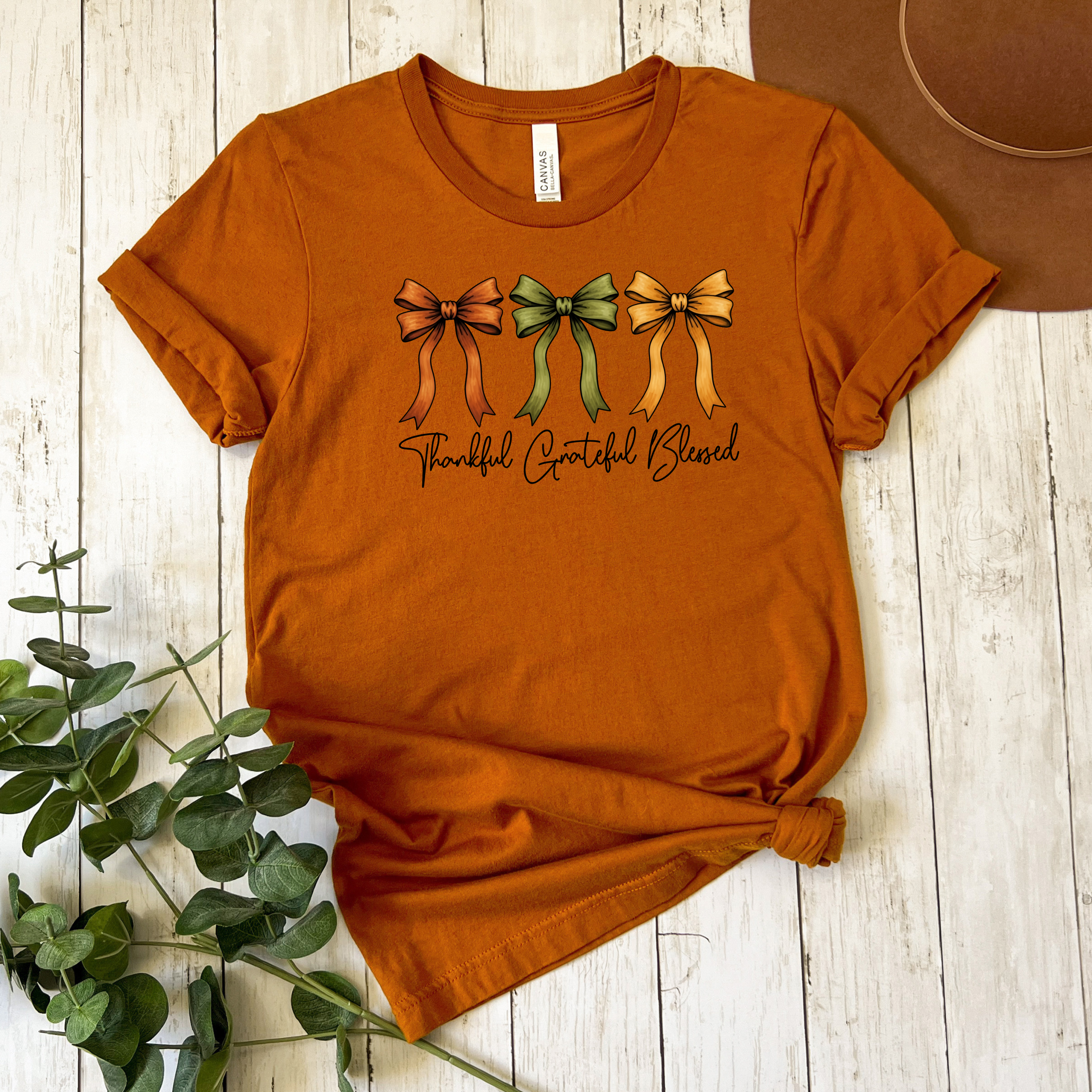 Grateful Thankful Blessed Tee  Faith & Gratitude Shirt