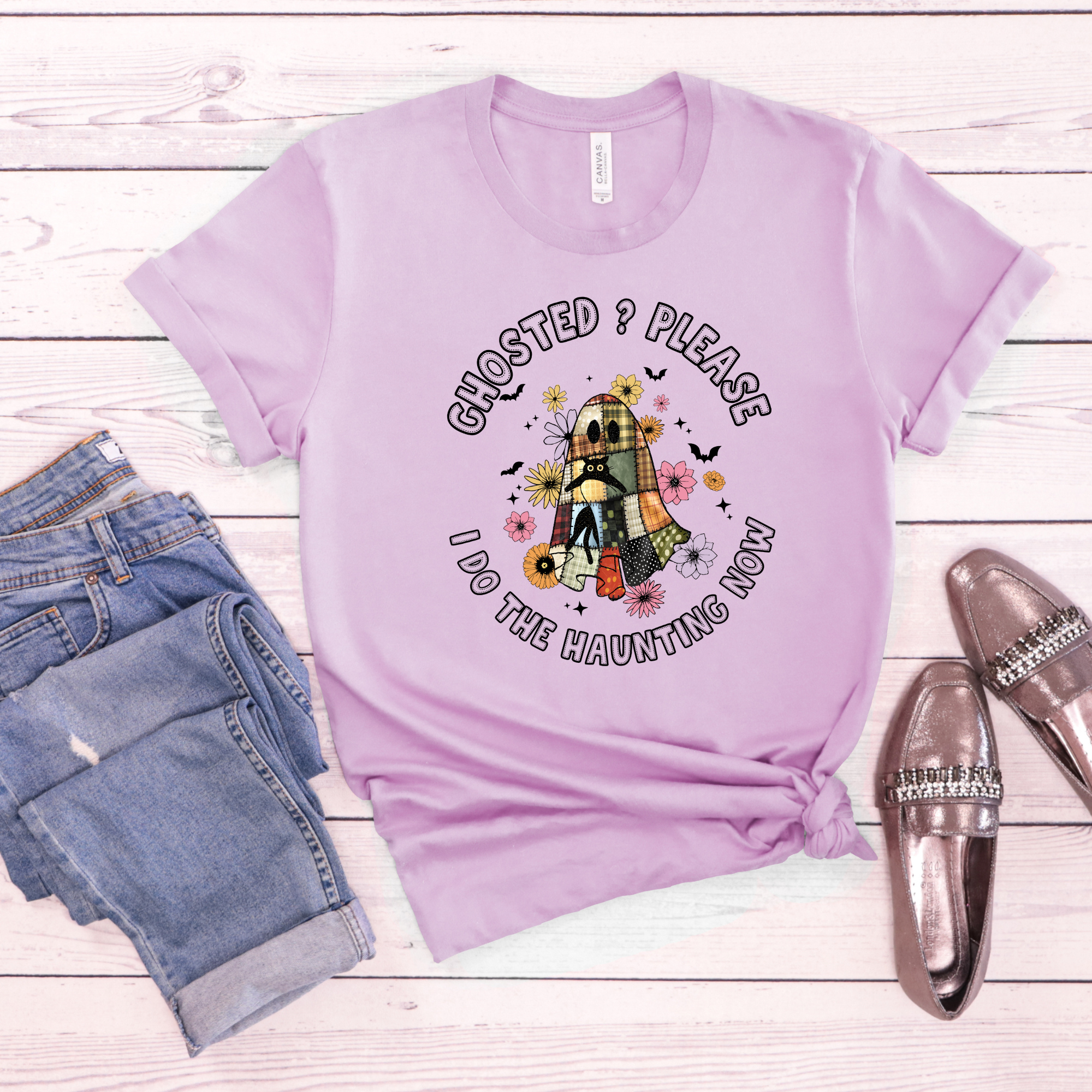 "I Do the Haunting Now” – Sassy Ghosted Quote Shirt